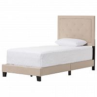 кровать paris linen upholstered beige 120х200 в Нижнем Тагиле