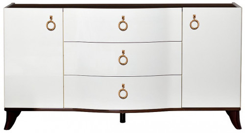 комод белый, коричневая столешница в Нижнем Тагиле