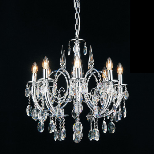 люстра md103908-8a от illuminati прозрачная/ хром в Нижнем Тагиле