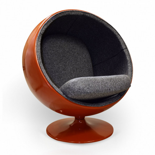 кресло ball chair оранжево-черное в Нижнем Тагиле