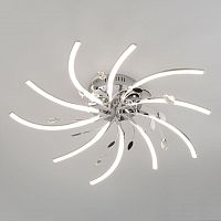 потолочная светодиодная люстра eurosvet windmill 90125/10 хром в Нижнем Тагиле