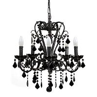 люстра 19th c.rococo iron & smoke crystal round (черная) чёрная в Нижнем Тагиле
