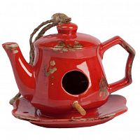 aромолампа для эфирных масел красная в виде чайника candelero red, 17 см в Нижнем Тагиле