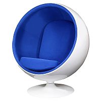 кресло eero ball chair синее с белым в Нижнем Тагиле
