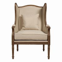 кресло мягкое с ушами бежевое cameron armchair в Нижнем Тагиле