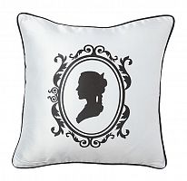 подушка с принтом ladies' profile white в Нижнем Тагиле