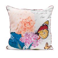 декоративная подушка оранжевая гортензия botanical style в Нижнем Тагиле