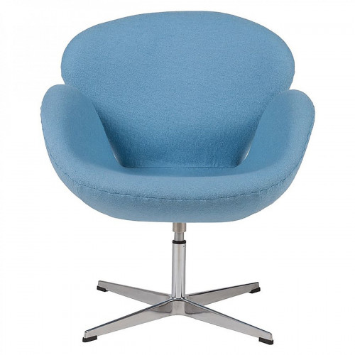 кресло swan chair шерсть голубое в Нижнем Тагиле