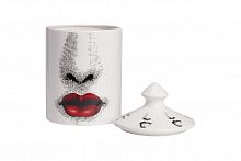 подсвечник белый с крышкой желтые губы пьеро форназетти bacio candle red, 33 см в Нижнем Тагиле