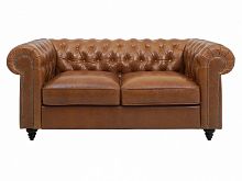 диван chester classic двухместный прямой коричневый в Нижнем Тагиле