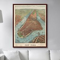 картина: antique map of new york city, 1879г. в Нижнем Тагиле