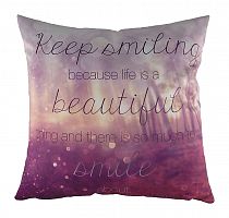 подушка с принтом keep smiling в Нижнем Тагиле