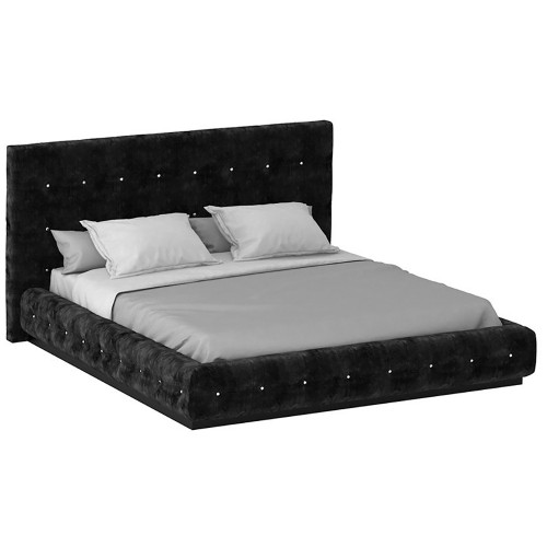 кровать двуспальная 160х200 черная kristal black в Нижнем Тагиле