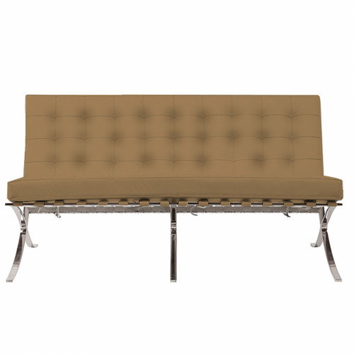 диван barcelona двухместный прямой светло-коричневый в Нижнем Тагиле