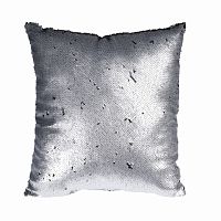 подушка с пайетками серебристо-серая 45*45см в Нижнем Тагиле