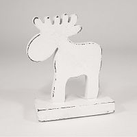 украшение новогоднее на подставке олень белый white reindeer, 15х11х5 см в Нижнем Тагиле