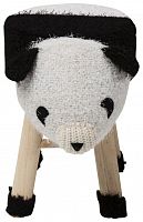 kare design пуф panda, коллекция "панда" 40*35*27, полиэстер, полиуретан, сосна, белый в Нижнем Тагиле