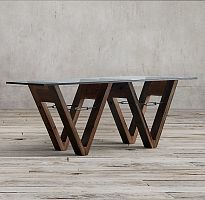стол wood and glass 182 коричневый в Нижнем Тагиле
