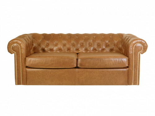 диван chesterfield прямой светло-коричневый в Нижнем Тагиле