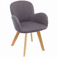 стул деревянный стул asia wooden legs / grey fabric в Нижнем Тагиле
