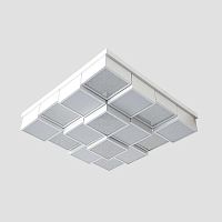 потолочный светодиодный светильник ambrella light orbital crystal sand fs1550 wh/sd 192w d715*715 в Нижнем Тагиле