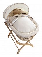 колыбель-переноска premium moses basket натуральная, кремовое белье в Нижнем Тагиле