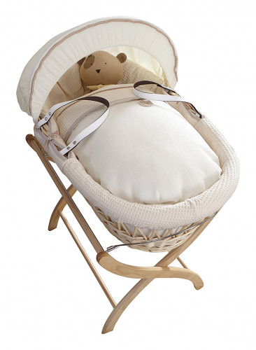 колыбель-переноска premium moses basket натуральная, кремовое белье в Нижнем Тагиле