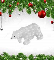 фигурка светодиодная «белый медведь-3» 29x58см (11033) uld-m5829-080/sta в Нижнем Тагиле