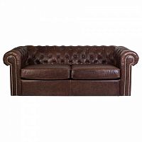диван chesterfield прямой темно-коричневый в Нижнем Тагиле