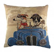 подушка с забавными собаками на синем автомобиле doggie drivers blue в Нижнем Тагиле