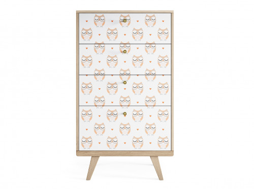 высокий комод thimon осветлённый дуб принт №058 в Нижнем Тагиле