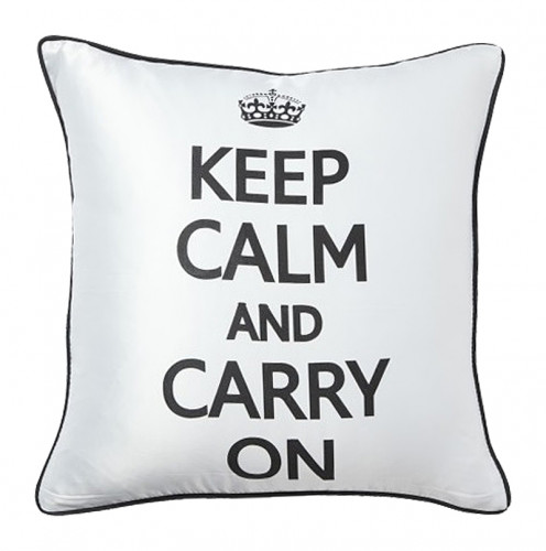 подушка с надписью keep calm and carry on в Нижнем Тагиле