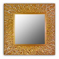 зеркало золотое квадратное 74х74 см с декором коралл coral в Нижнем Тагиле