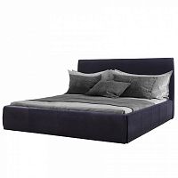 кровать двуспальная с мягкой спинкой 190х200 черная amy bed р в Нижнем Тагиле