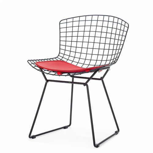 стул bertoia side кожаный standart черный в Нижнем Тагиле