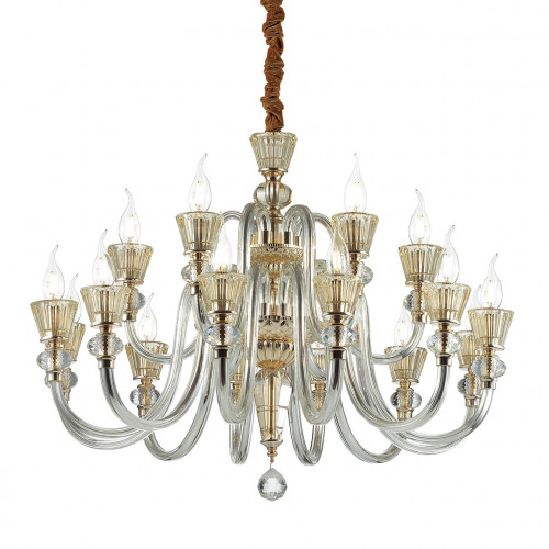 подвесная люстра ideal lux strauss sp18 золото в Нижнем Тагиле