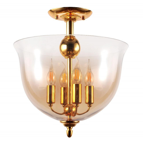 потолочный светильник crystal lux atlas pl4 gold в Нижнем Тагиле