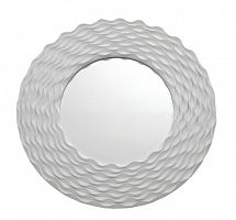 зеркало белое большое круглое с рельефным волнистым декором croome в Нижнем Тагиле