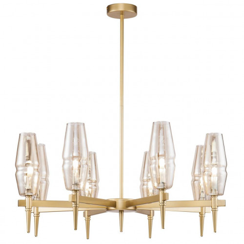 подвесная люстра maytoni lita h002pl-08g янтарная в Нижнем Тагиле