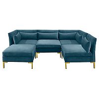 диван zara sectional угловой синий в Нижнем Тагиле
