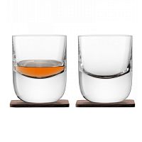 набор из 2 стаканов renfrew whisky с деревянными подставками 270 мл в Нижнем Тагиле