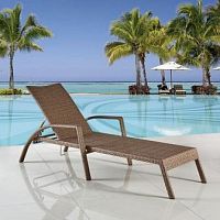 шезлонг-лежак из искуственного ротанга light brown в Нижнем Тагиле
