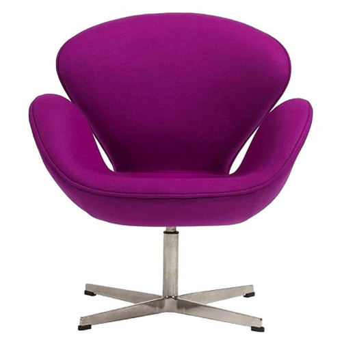 кресло swan chair кашемир лиловое в Нижнем Тагиле