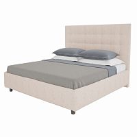 кровать подростковая с мягкой спинкой 140х200 светло-бежевая royal black в Нижнем Тагиле