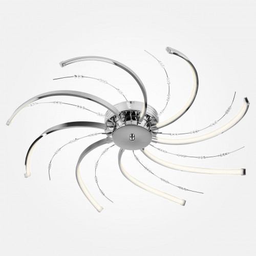 потолочная светодиодная люстра eurosvet twist 90054/8 хром в Нижнем Тагиле
