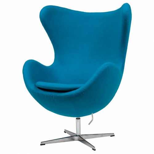 кресло egg chair кашемир голубое в Нижнем Тагиле