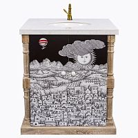 тумба с раковиной старый город снег fornasetti в Нижнем Тагиле