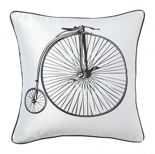 подушка с ретро-велосипедом retro bicycle white в Нижнем Тагиле