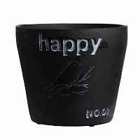 цветочный горшок happy чёрный в Нижнем Тагиле
