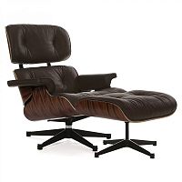 кресло eames style lounge chair палисандр коричневое в Нижнем Тагиле